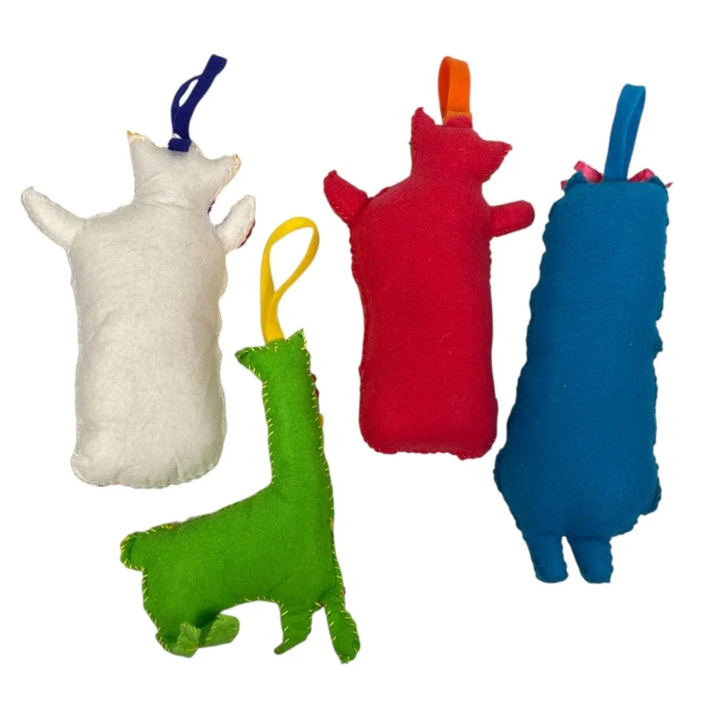 Handmade felt llama